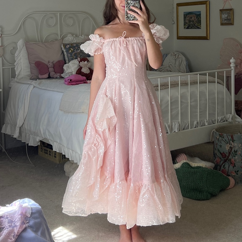 SOLD Selkie Sparkling Foxglove dress - Picture 5 of 6